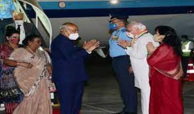 केरल की दो दिवसीय यात्रा पर राष्ट्रपति रामनाथ कोविंद पहुंचे तिरुवनंतपुरम