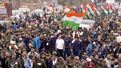 जम्मू-कश्मीर के कठुआ में कड़ी सुरक्षा के बीच आगे बढ़ी ‘भारत जोड़ो यात्रा’