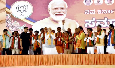कांग्रेस का नाता ‘85 प्रतिशत’ कमीशन से रहा है : मोदी ने चुनावी राज्य कर्नाटक में कहा