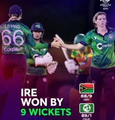 महिला टी20 विश्व कप क्वालीफायर: आयरलैंड ने सेमीफाइनल में जगह पक्की की