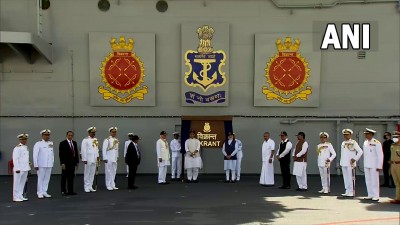 प्रधानमंत्री मोदी ने स्वदेश निर्मित आईएनएस विक्रांत का जलावतरण किया