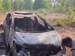 कोरबा : चलती कार में आग लगने से जिंदा जला शिक्षक, पत्नी से विवाद के बाद जा रहा था थाना