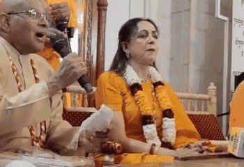मप्र: उज्जैन पहुंची अभिनेत्री हेमा मालिनी, इस्कॉन मंदिर में किए दर्शन