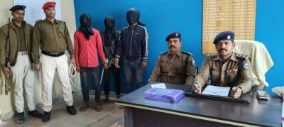 मोतिहारी पुलिस ने अपराध की योजना की नाकाम,तीन अपराधी हथियार समेत गिरफ्तार