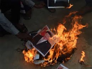 भाजपा कार्यकर्ताओं ने अरूणाचल में प्रदर्शन किया, शी चिनफिंग का पुतला जलाया