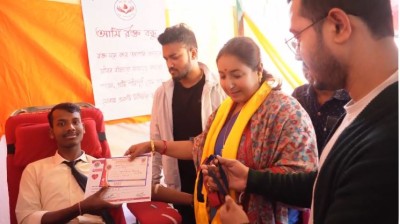 टीएमसीपी की पहल पर स्वैच्छिक रक्तदान शिविर का आयोजन