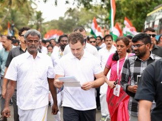 कांग्रेस सांसद राहुल गांधी ने 'भारत जोड़ो यात्रा' के दौरान आज