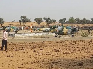 राजस्थानः सेना के चेतक हेलीकॉप्टर की तकनीकी खराबी की वजह से खेत में हुई इमरजेंसी लैंडिंग